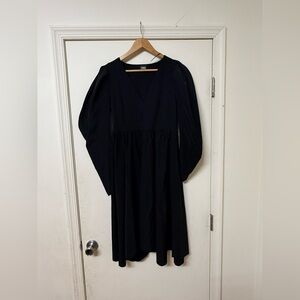Zara Elegant Black Long Sleeve Dress
